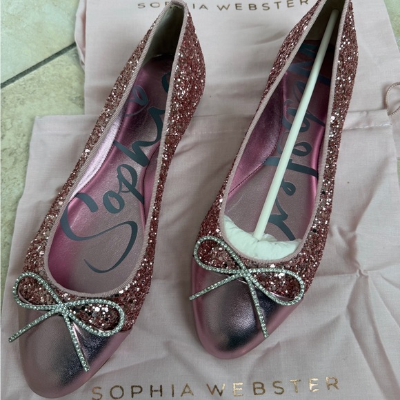 Sophia Webster| New In Box
Pirouette Bow Embellished Ballet Flats - Picture 2 of 10